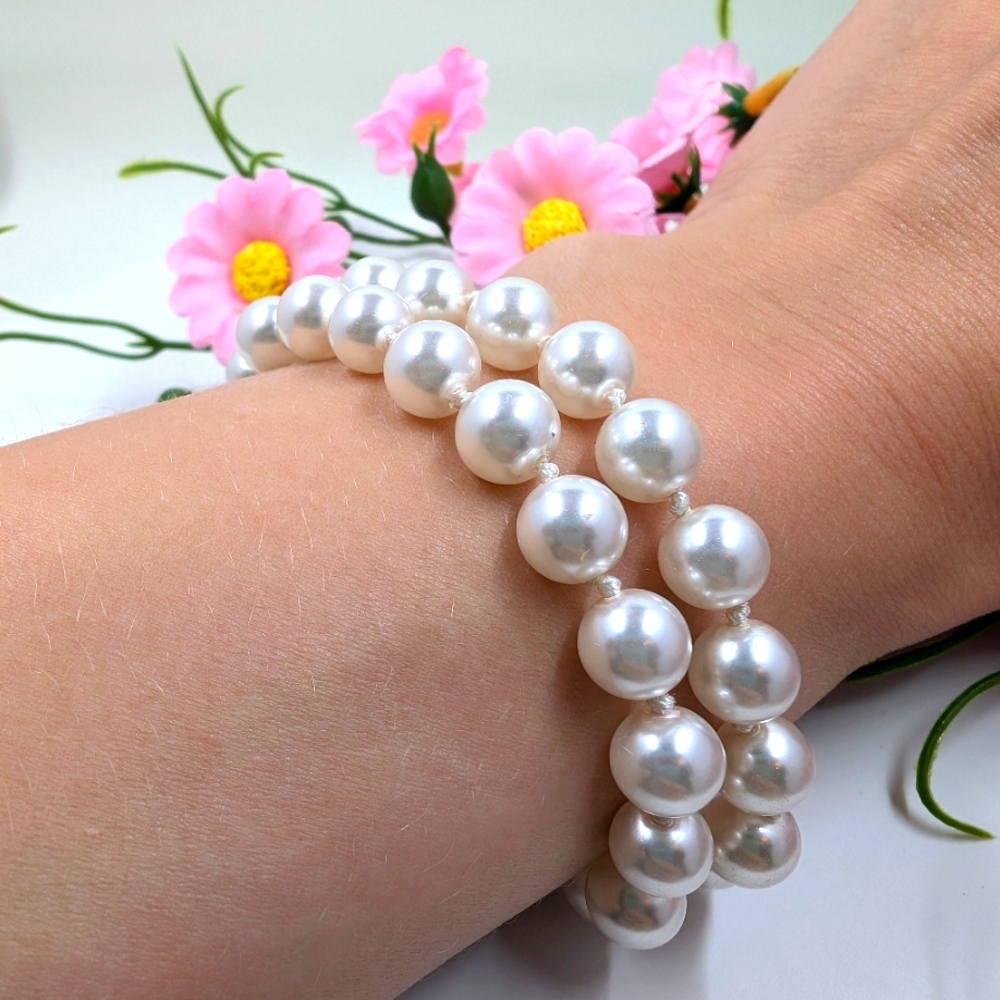 Double Stranded Chunky Pearl Vintage Bracelet
